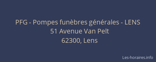 PFG - Pompes fun&egrave;bres g&eacute;n&eacute;rales - LENS
