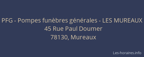 PFG - Pompes funèbres générales - LES MUREAUX