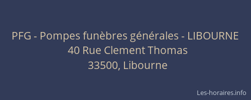 PFG - Pompes funèbres générales - LIBOURNE