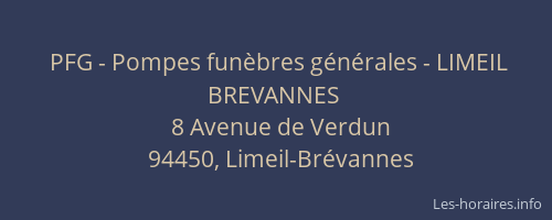 PFG - Pompes funèbres générales - LIMEIL BREVANNES