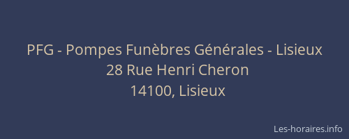 PFG - Pompes Funèbres Générales - Lisieux