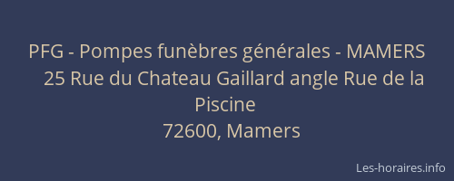 PFG - Pompes funèbres générales - MAMERS