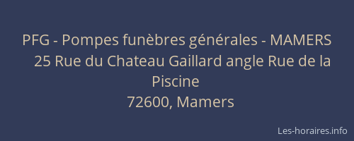 PFG - Pompes fun&egrave;bres g&eacute;n&eacute;rales - MAMERS