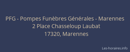 PFG - Pompes Funèbres Générales - Marennes