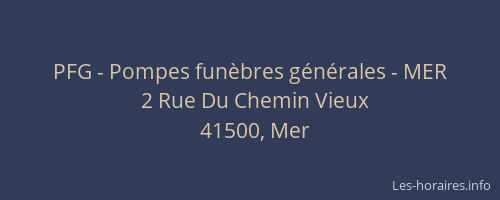 PFG - Pompes funèbres générales - MER