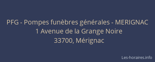 PFG - Pompes funèbres générales - MERIGNAC