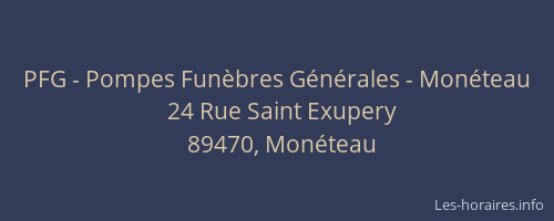 PFG - Pompes Fun&egrave;bres G&eacute;n&eacute;rales - Mon&eacute;teau