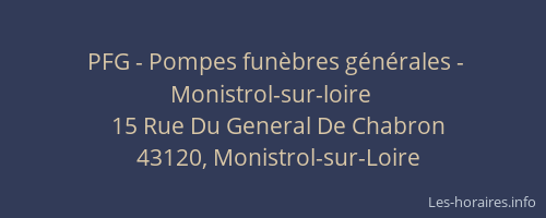 PFG - Pompes funèbres générales - Monistrol-sur-loire
