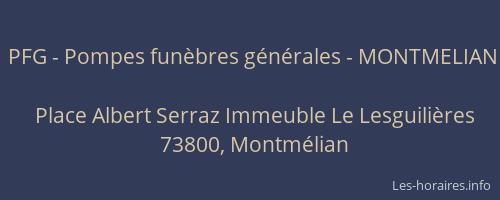PFG - Pompes funèbres générales - MONTMELIAN