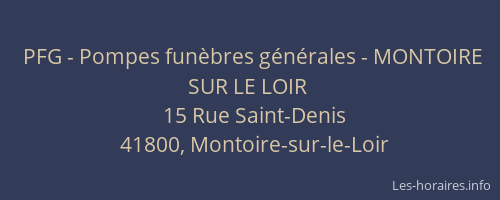 PFG - Pompes funèbres générales - MONTOIRE SUR LE LOIR