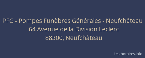 PFG - Pompes Funèbres Générales - Neufchâteau