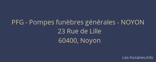 PFG - Pompes funèbres générales - NOYON