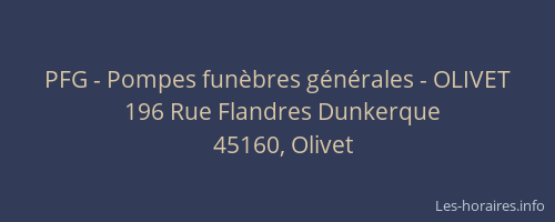 PFG - Pompes funèbres générales - OLIVET