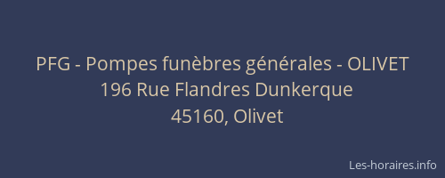 PFG - Pompes fun&egrave;bres g&eacute;n&eacute;rales - OLIVET