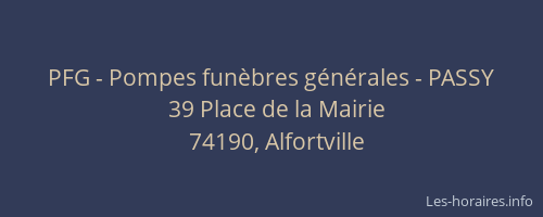 PFG - Pompes fun&egrave;bres g&eacute;n&eacute;rales - PASSY