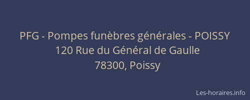 PFG - Pompes funèbres générales - POISSY