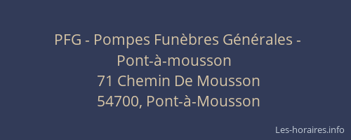 PFG - Pompes Funèbres Générales - Pont-à-mousson