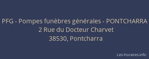PFG - Pompes fun&egrave;bres g&eacute;n&eacute;rales - PONTCHARRA
