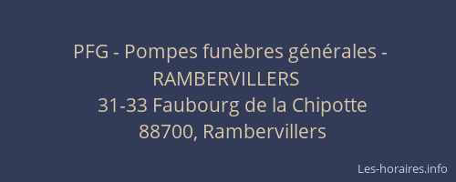 PFG - Pompes fun&egrave;bres g&eacute;n&eacute;rales - RAMBERVILLERS