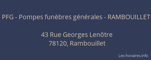 PFG - Pompes fun&egrave;bres g&eacute;n&eacute;rales - RAMBOUILLET