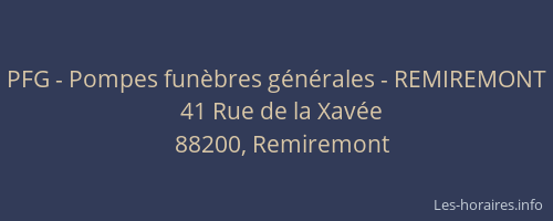 PFG - Pompes fun&egrave;bres g&eacute;n&eacute;rales - REMIREMONT