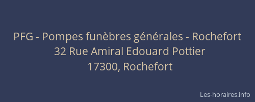 PFG - Pompes funèbres générales - Rochefort