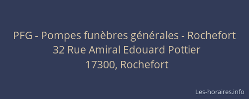 PFG - Pompes fun&egrave;bres g&eacute;n&eacute;rales - Rochefort
