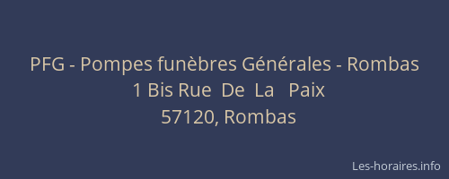 PFG - Pompes funèbres Générales - Rombas