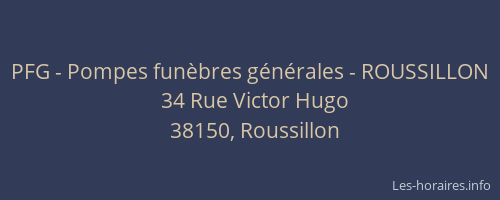 PFG - Pompes funèbres générales - ROUSSILLON