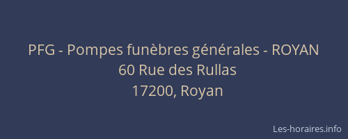 PFG - Pompes fun&egrave;bres g&eacute;n&eacute;rales - ROYAN