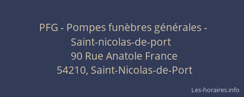 PFG - Pompes fun&egrave;bres g&eacute;n&eacute;rales - Saint-nicolas-de-port
