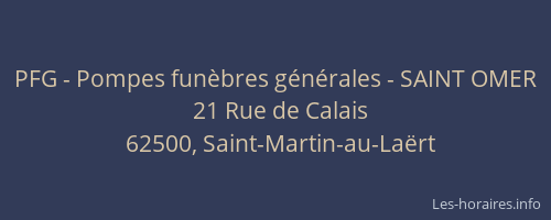 PFG - Pompes fun&egrave;bres g&eacute;n&eacute;rales - SAINT OMER