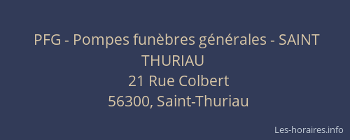 PFG - Pompes fun&egrave;bres g&eacute;n&eacute;rales - SAINT THURIAU