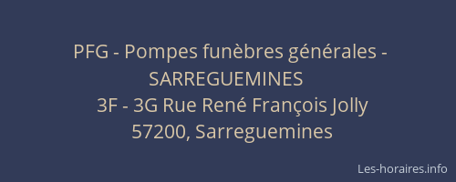 PFG - Pompes funèbres générales - SARREGUEMINES