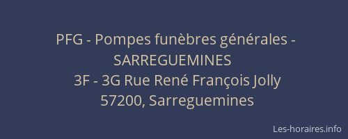 PFG - Pompes fun&egrave;bres g&eacute;n&eacute;rales - SARREGUEMINES
