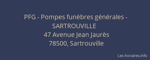 PFG - Pompes funèbres générales - SARTROUVILLE