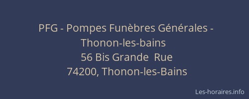 PFG - Pompes Funèbres Générales - Thonon-les-bains
