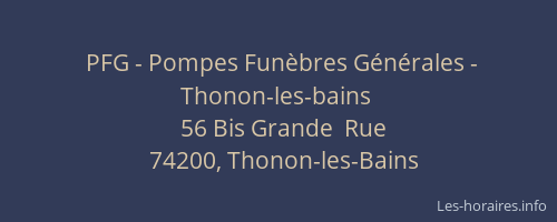 PFG - Pompes Fun&egrave;bres G&eacute;n&eacute;rales - Thonon-les-bains