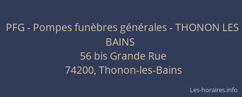 PFG - Pompes funèbres générales - THONON LES BAINS