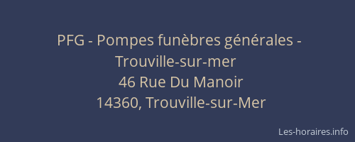 PFG - Pompes funèbres générales - Trouville-sur-mer