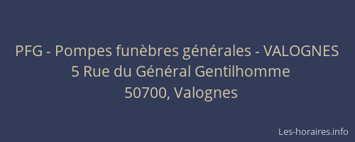 PFG - Pompes funèbres générales - VALOGNES