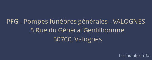 PFG - Pompes fun&egrave;bres g&eacute;n&eacute;rales - VALOGNES