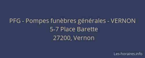PFG - Pompes funèbres générales - VERNON