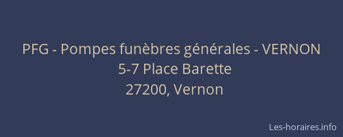 PFG - Pompes fun&egrave;bres g&eacute;n&eacute;rales - VERNON