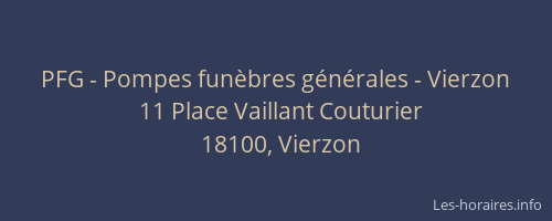 PFG - Pompes funèbres générales - Vierzon