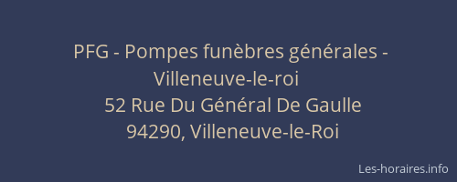 PFG - Pompes fun&egrave;bres g&eacute;n&eacute;rales - Villeneuve-le-roi