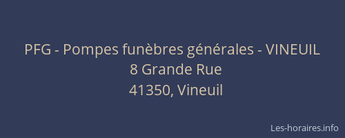 PFG - Pompes funèbres générales - VINEUIL