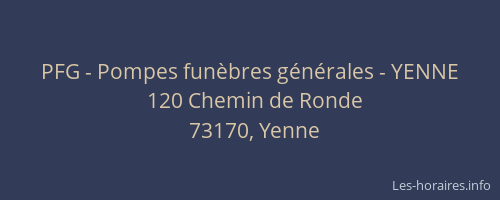 PFG - Pompes funèbres générales - YENNE
