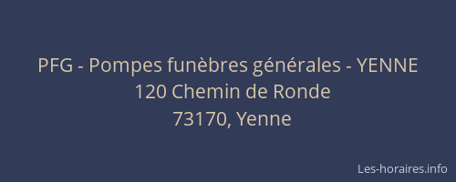 PFG - Pompes fun&egrave;bres g&eacute;n&eacute;rales - YENNE