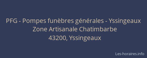 PFG - Pompes funèbres générales - Yssingeaux